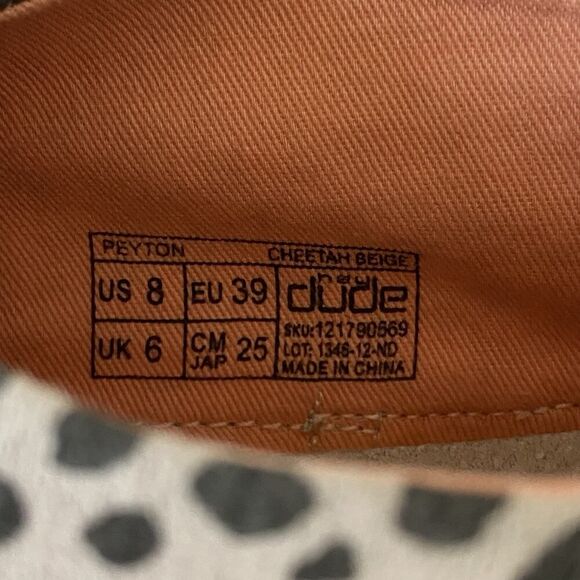 Hey Dude Peyton Slip On Sneakers Shoes Cheetah Beige Size 8 - Picture 9 of 10